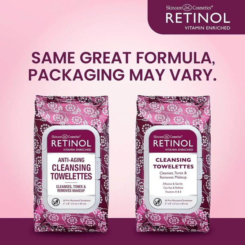 Retinol Toallitas Limpiadoras Antienvejecimiento Todo en Uno - Imagen 2