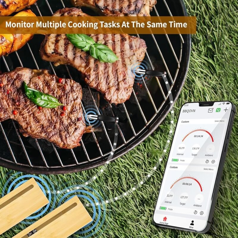 BBQOVN Termómetro Inalámbrico Inteligente para Carne con Aplicación - Imagen 3