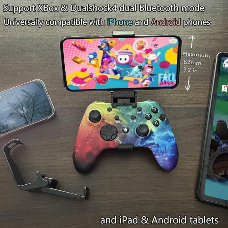 WZUICOV Controlador Bluetooth para Juegos Móvil iPhone iPad Android Switch PC - Imagen 2