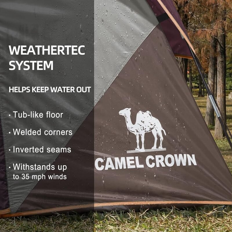 CAMEL CROWN Tienda de Campaña Impermeable para 4 Personas - Imagen 4