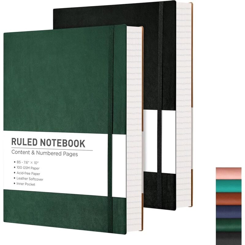 RETTACY Cuaderno de Tapa Blanda B5 Impermeable para Diario y Notas