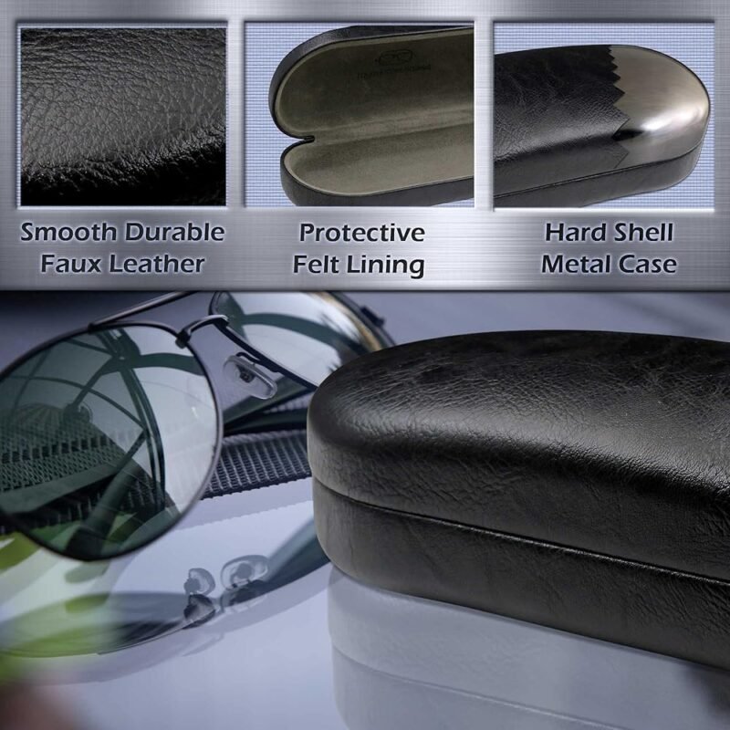 MyEyeglassCase Estuche Grande para Gafas de Sol con Bolsa y Tela - Imagen 3