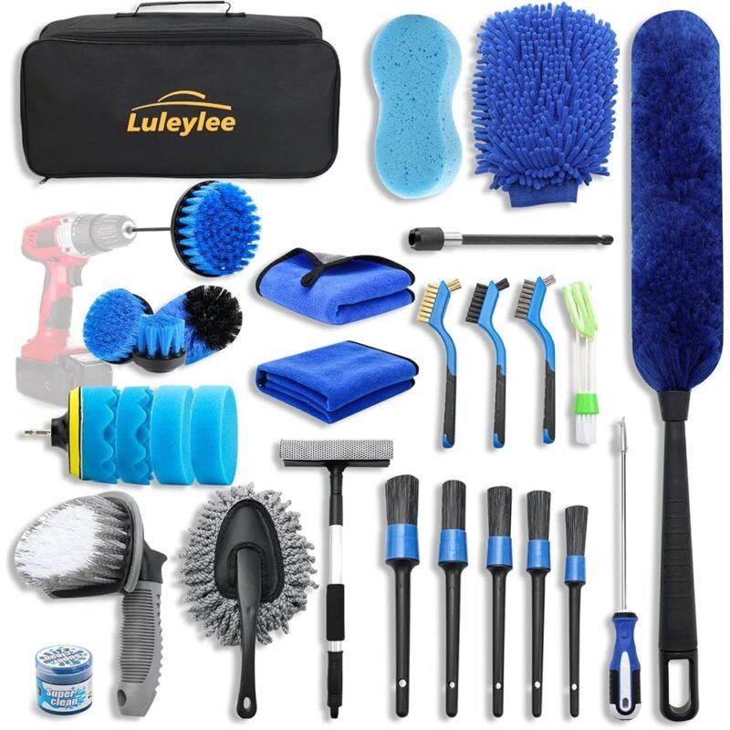 Kit de limpieza de coche juego de cepillos para detalles 30 piezas