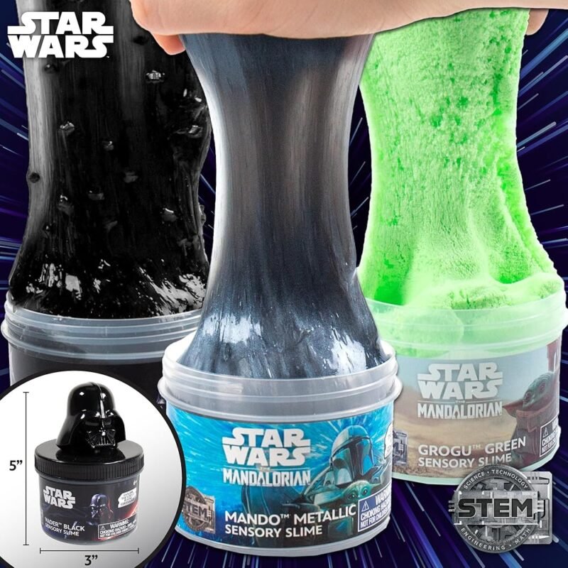 Slime Star Wars Paquete de 3 Kits Darth Vader Grogu Mandalorian - Imagen 4