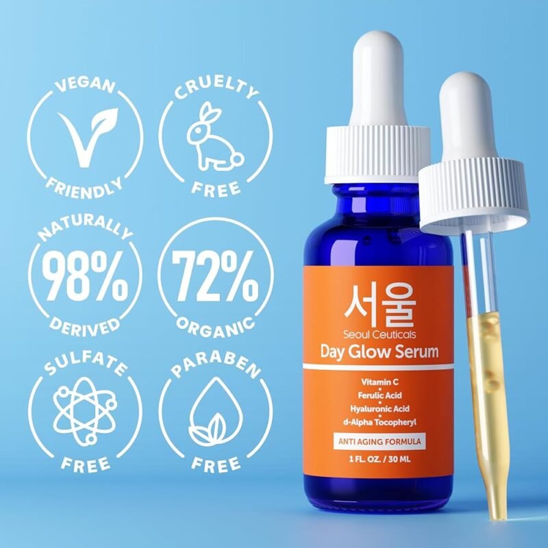 SeoulCeuticals Suero de Ácido Hialurónico 20% Vitamina C Antienvejecimiento - Imagen 6