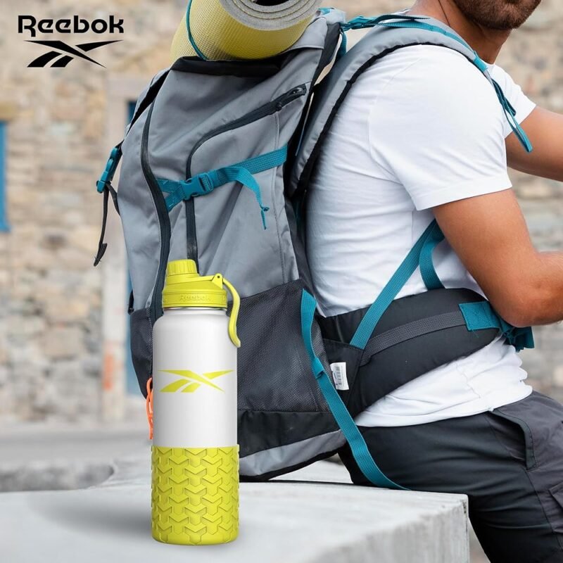 Reebok Botella de agua de acero inoxidable aislada para exteriores 40 onzas - Imagen 7