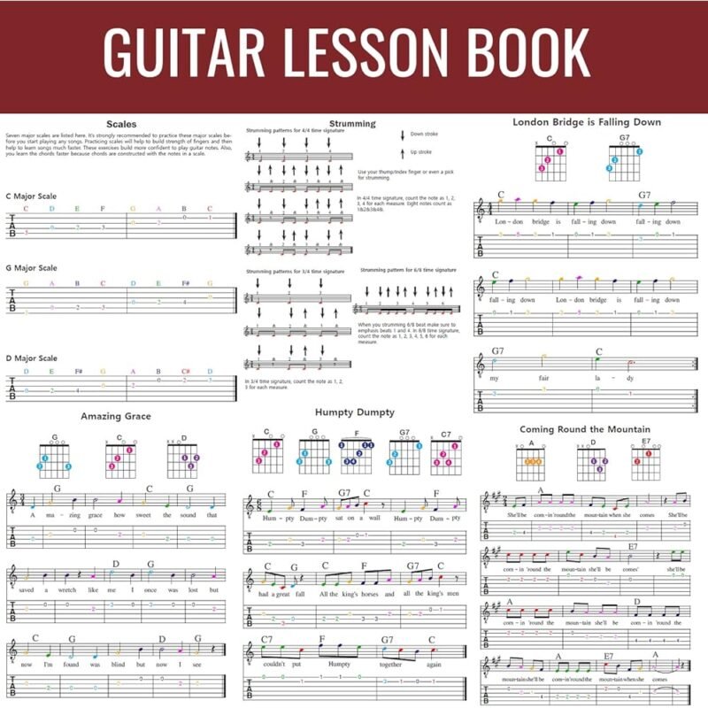 QMG Libro de lecciones de guitarra para principiantes y todos los niveles - Imagen 3