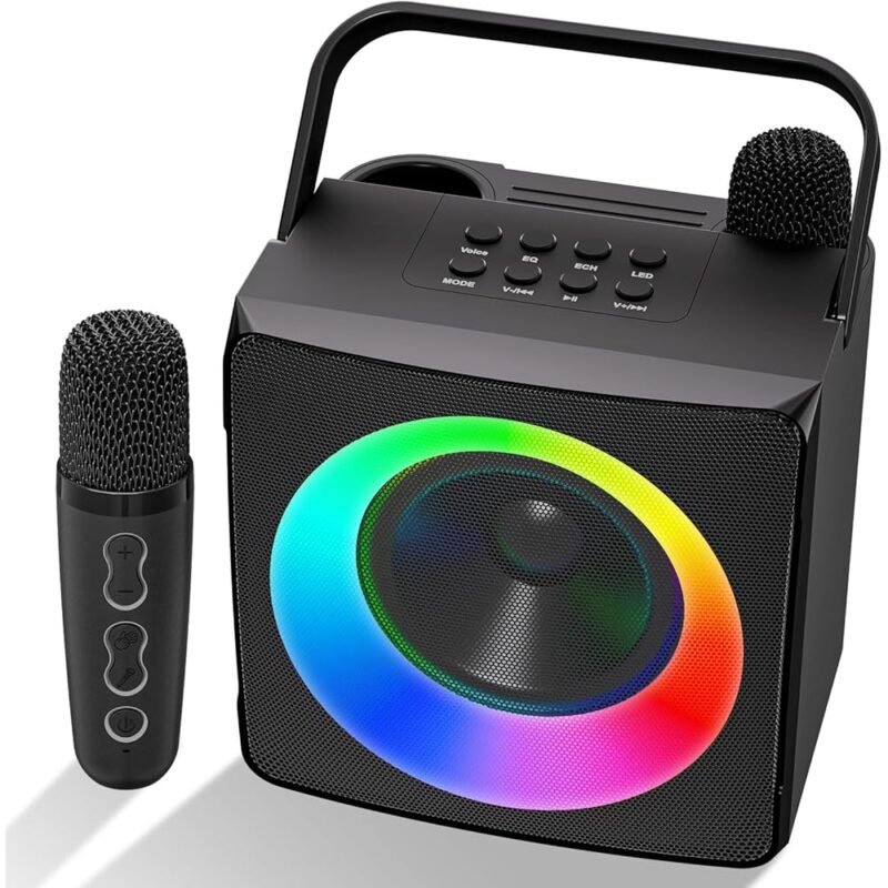 Verkstar Máquina de Karaoke Altavoz Portátil Bluetooth para Niños y Adultos