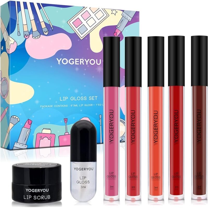 YOGERYOU Juego de Brillo de Labios Regalo de Belleza para Mujeres