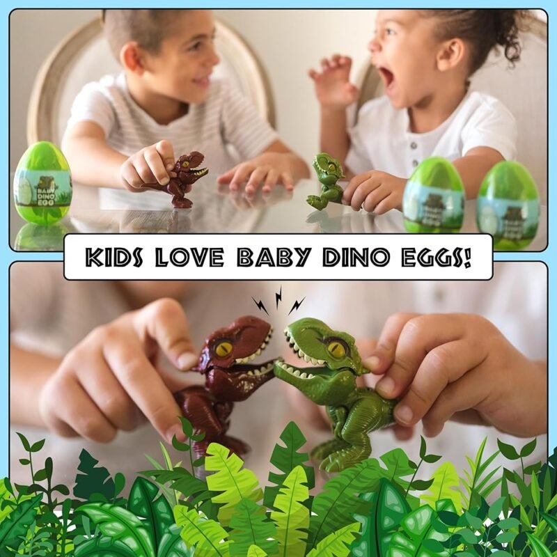 Juguetes de Dinosaurio para Niños Huevos de T-Rex Paquete de 8 - Imagen 4