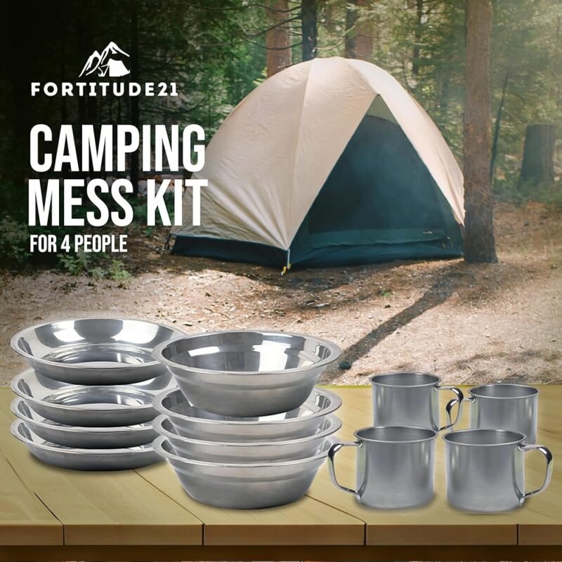 FORTITUDE21 Kit de Camping Utensilios y Vajilla Todo en Uno - Imagen 7