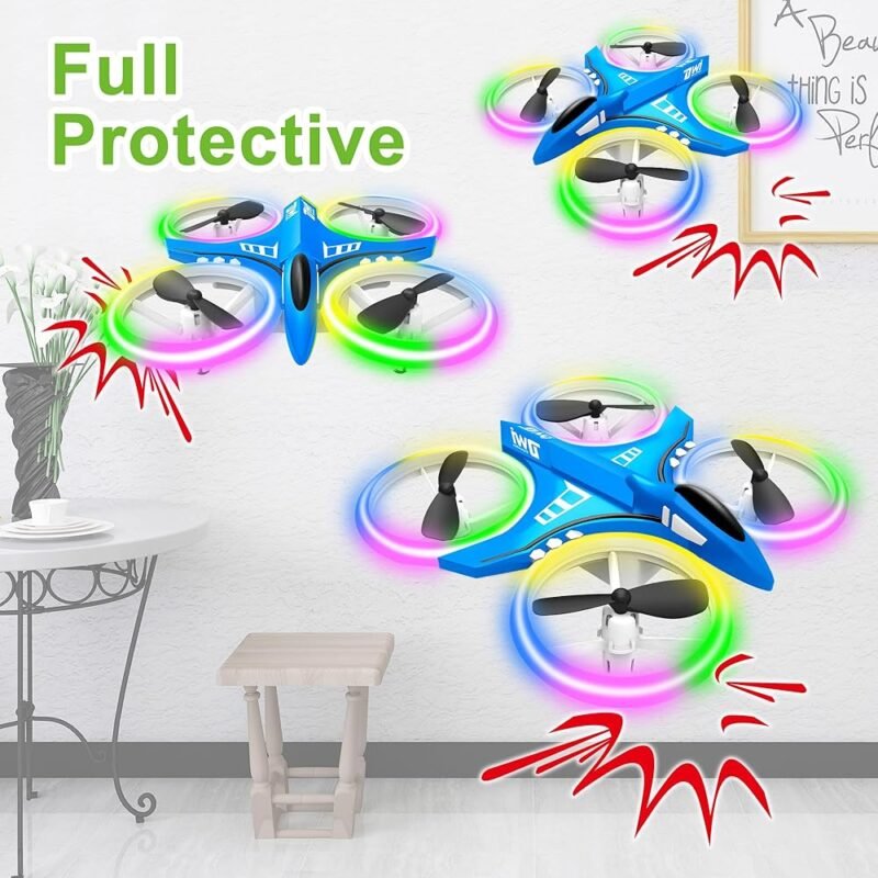 Dwi Dowellin Mini Dron 4.9 Pulgadas con Luces LED y Control Remoto - Imagen 7