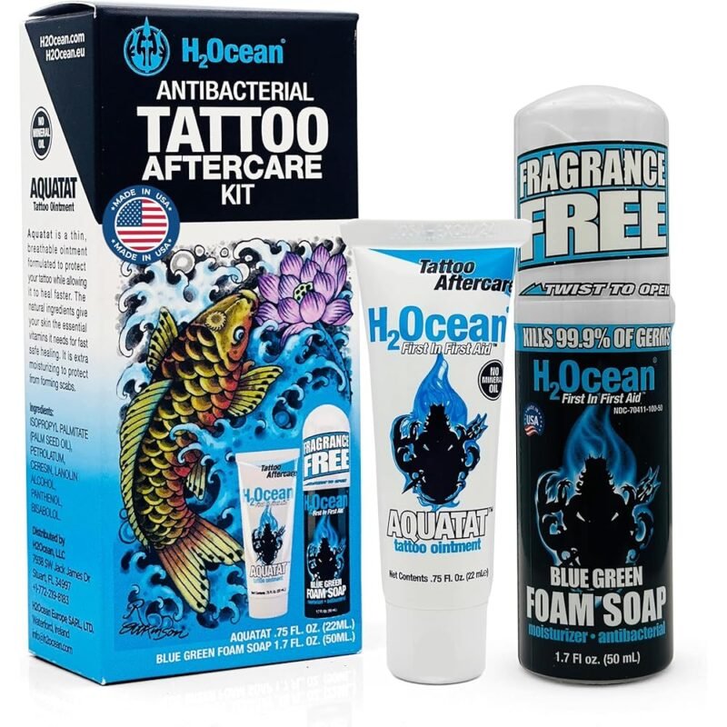 H2Ocean Kit de Cuidado Posterior Antibacteriano para Tatuajes