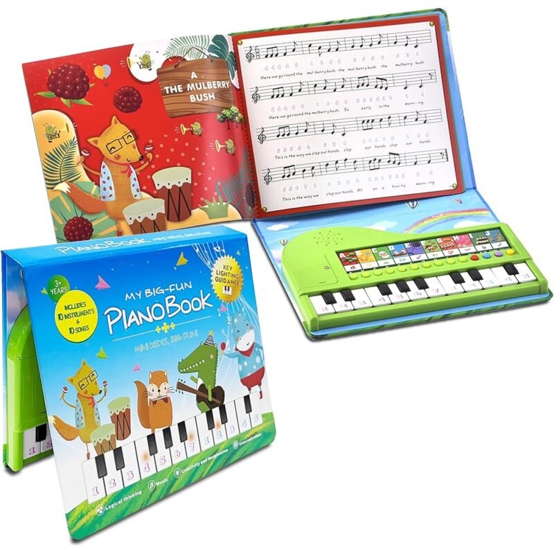 EOOLEOW Juguetes de libro de piano para niños de 3 a 5 años