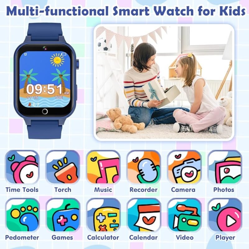 Reloj Inteligente para Niños Luyiilo con Juegos y Cámara HD - Imagen 2