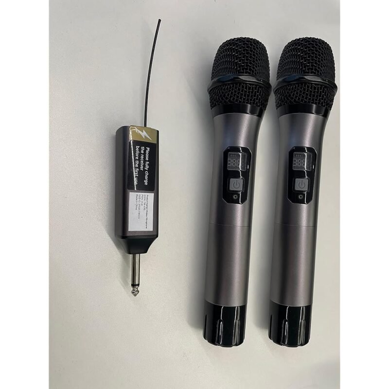 TONOR Micrófono inalámbrico dinámico dual UHF para karaoke y discursos - Imagen 9