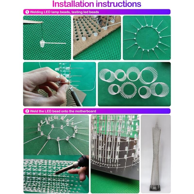 iCUBE SMART Kit Electrónico de Bricolaje Torre de Cantón LED 3.3 ft - Imagen 5