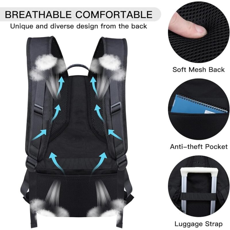 Mochila de viaje extra grande para laptop de 50 litros resistente al agua - Imagen 3