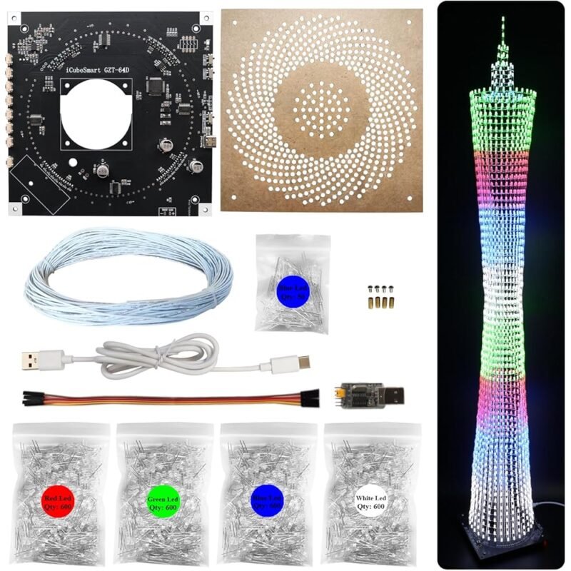 iCUBE SMART Kit Electrónico de Bricolaje Torre de Cantón LED 3.3 ft