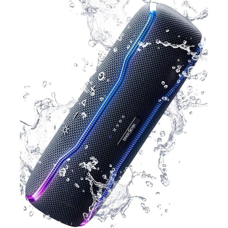 ERKEI SEHN Altavoz Bluetooth Portátil IPX7 Impermeable 25W Super Bass