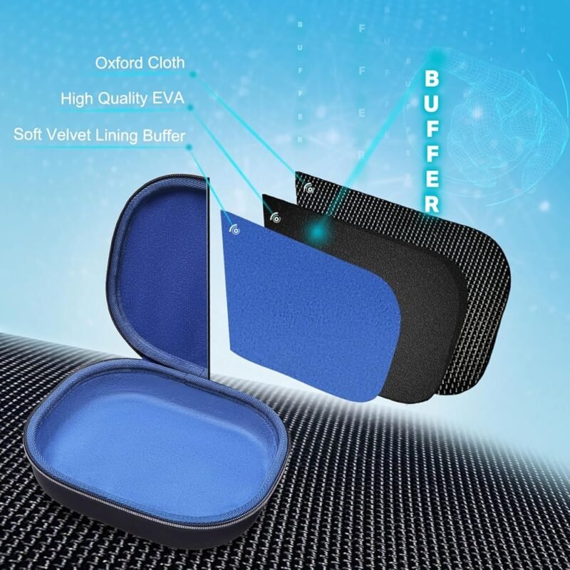 Funda rígida azul para auriculares Sony WH-CH520 TOZO TH2 Bose QC45 Anker - Imagen 3