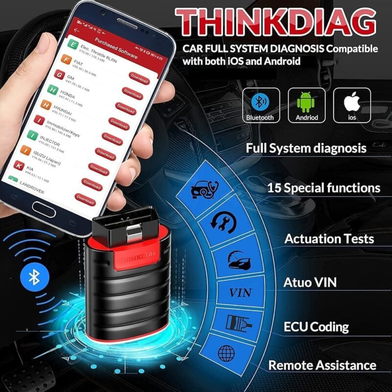 Thinkdiag Escáner Bluetooth OBD2 Herramienta de Diagnóstico Profesional - Imagen 3