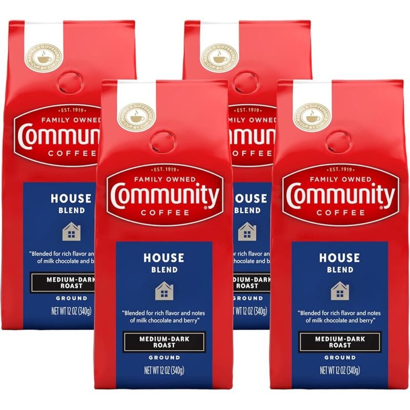 Community Coffee House Blend Café Molido Tostado Oscuro 12 Onzas