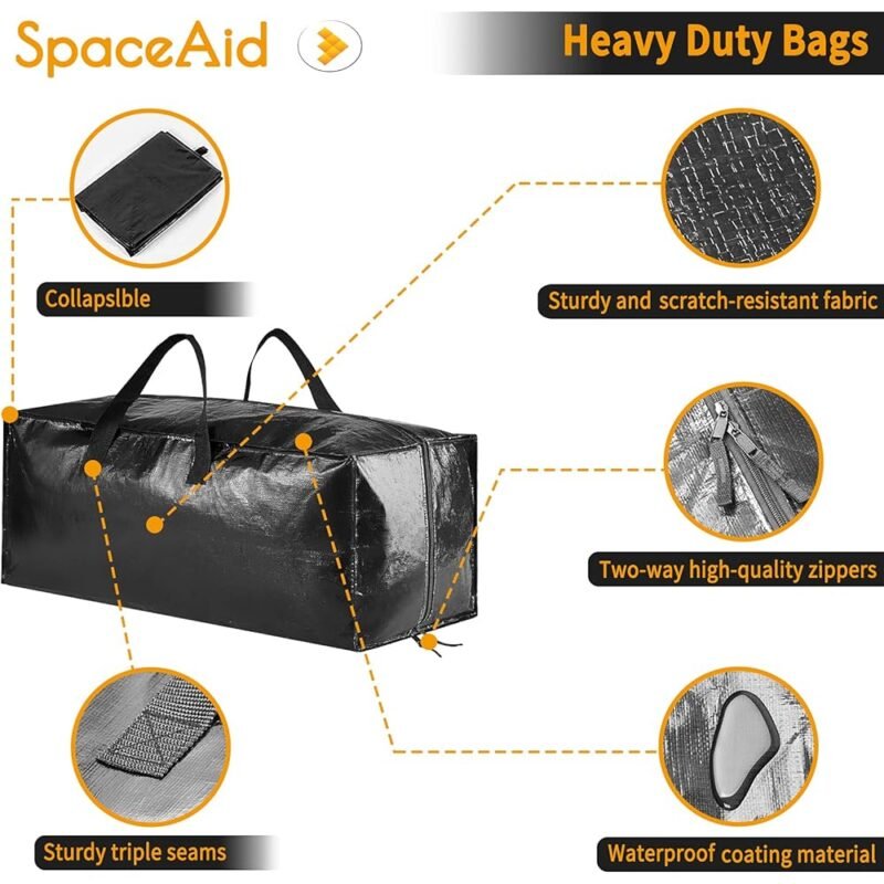 SpaceAid Bolsas de Mudanza Resistentes con Correas de Mochila - Imagen 6