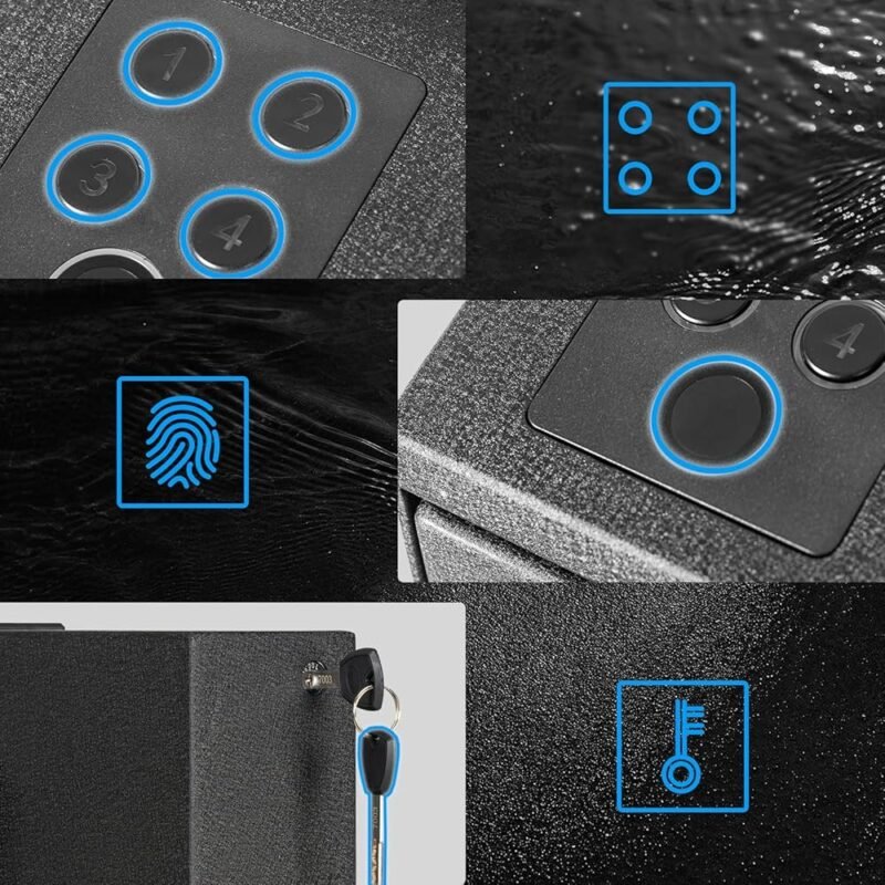 Caja de Seguridad Biométrica para Pistolas con Huellas Dactilares - Imagen 2