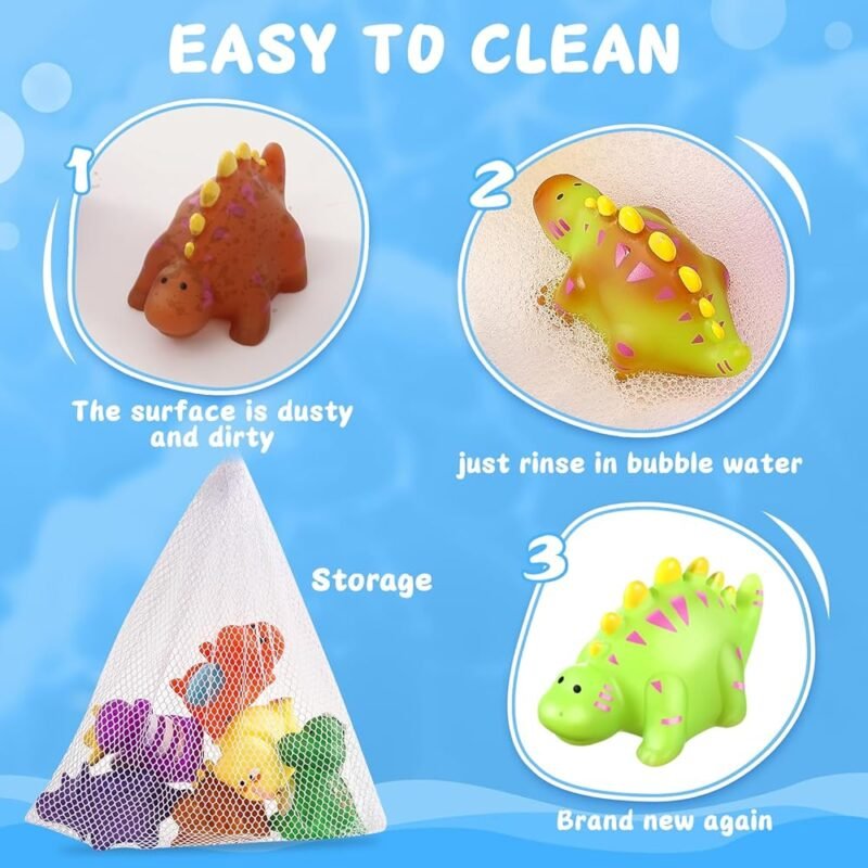 Juguetes de baño que cambian de color Dinosaurio para bebés divertidos - Imagen 4