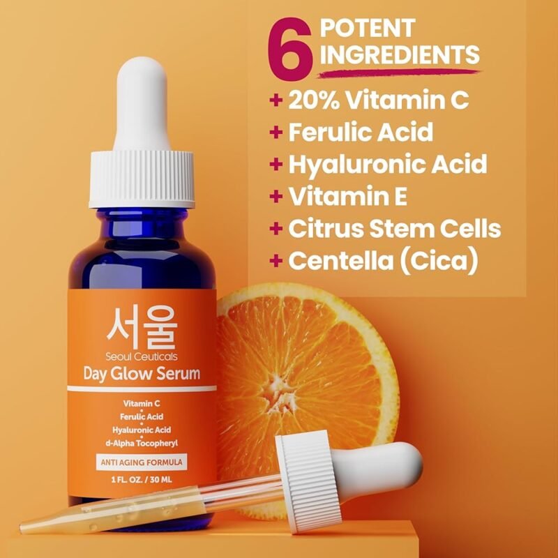 SeoulCeuticals Suero de Ácido Hialurónico 20% Vitamina C Antienvejecimiento - Imagen 5