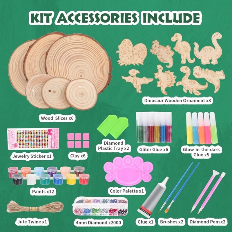 LCIMG Kit de Manualidades de Madera para Niños Brilla en la Oscuridad - Imagen 2