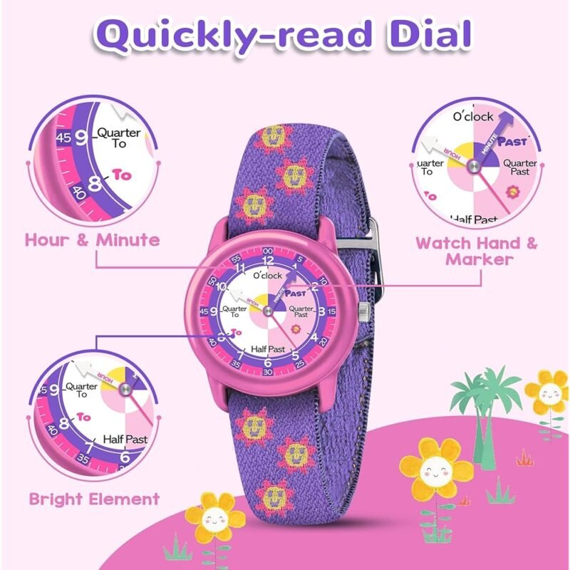 Reloj para Niños con Correa de Tela Elástica Divertido y Aprendido - Imagen 4