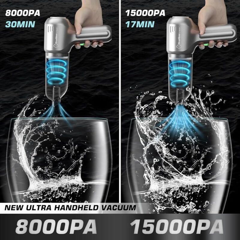 Aspiradora PIFEUNT Portátil Inalámbrica para Automóvil 15000 PA de Alta Potencia - Imagen 6