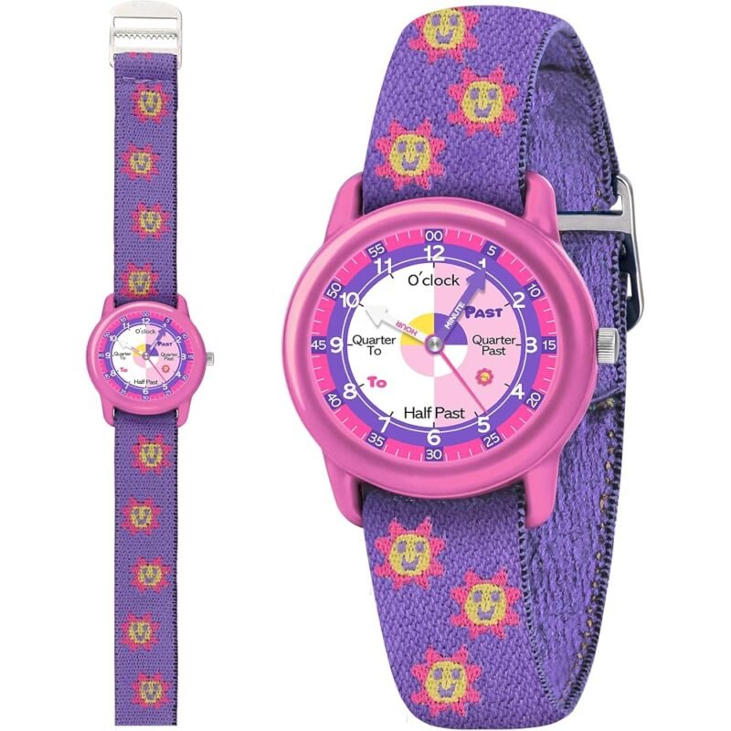 Reloj para Niños con Correa de Tela Elástica Divertido y Aprendido