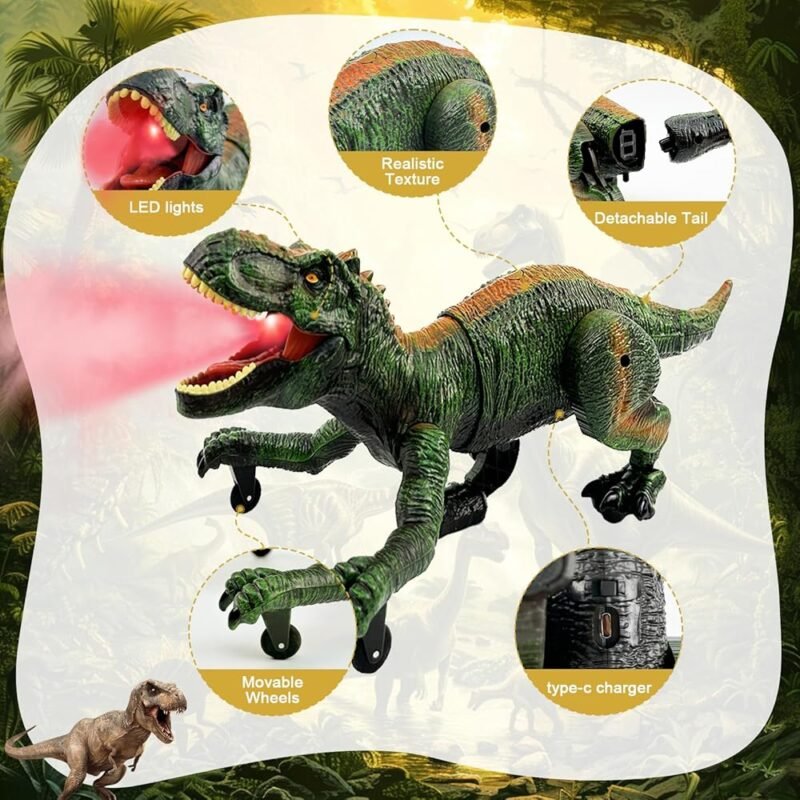 Dinosaurio a Control Remoto TALGIC para Niños de 4 a 7 Años - Imagen 2