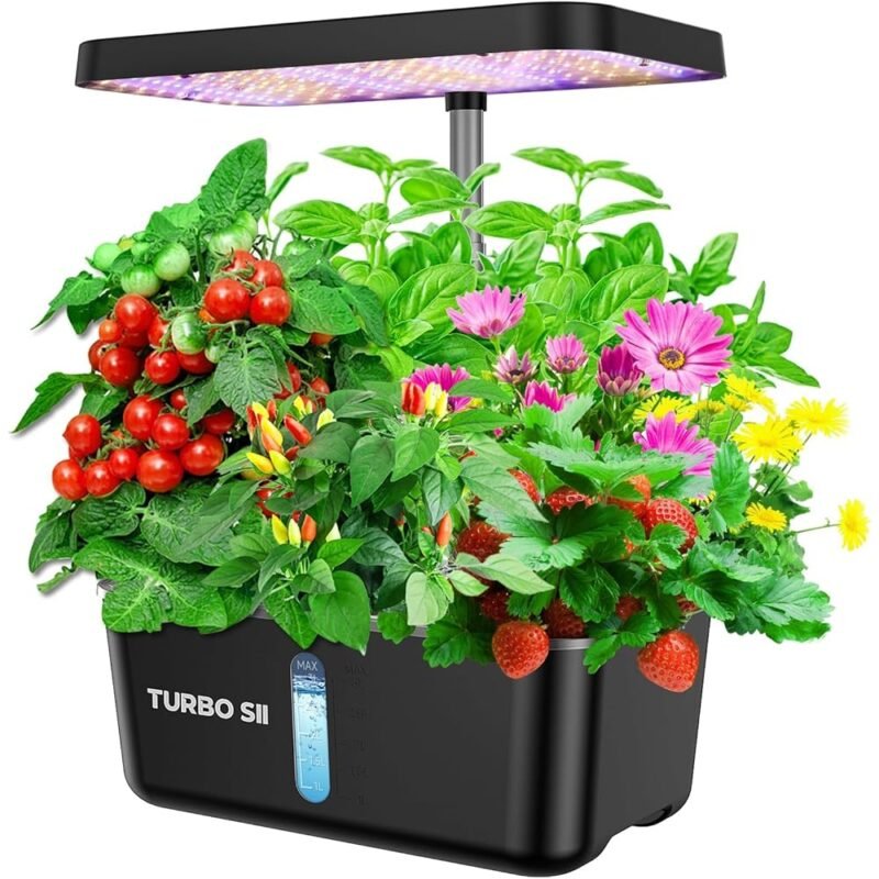 TURBO SII Sistema de Cultivo Hidropónico con Luz LED y 8 Cápsulas