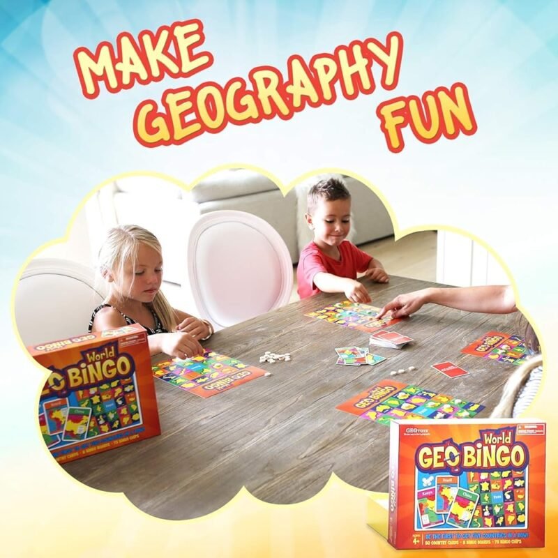 GeoToys GeoBingo Juego de Geografía para Niños y Familias - Imagen 2