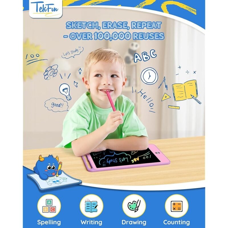 TEKFUN Tableta de Escritura LCD 8.5 Pulgadas para Niños y Niñas - Imagen 2