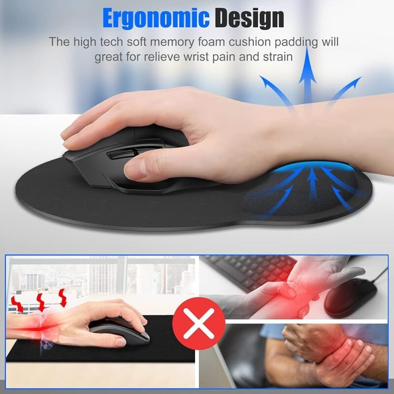 Teclado y Mouse Inalámbricos Ergonómicos Recargables 2.4G - Imagen 3