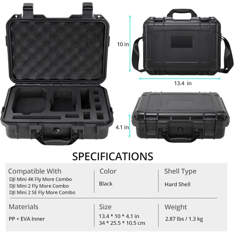 Estuche Rígido Profesional PONYRC para DJI Mini 4K Mini 2 SE Impermeable - Imagen 5