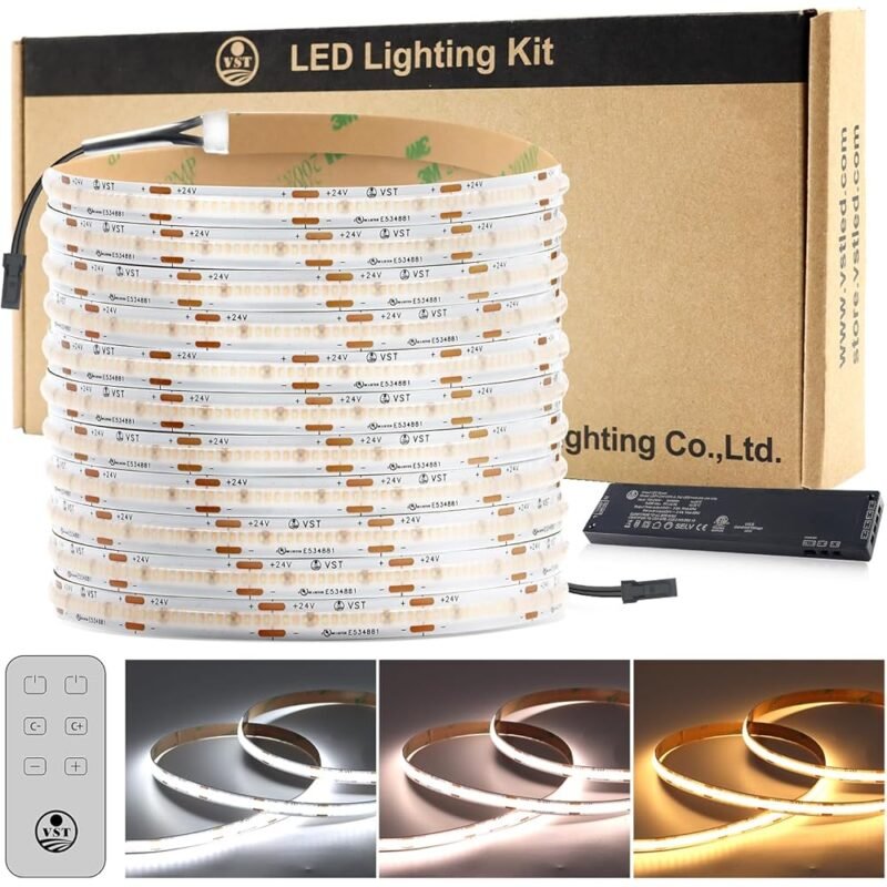 VST Tira de luces LED COB 16.4 pies CCT 2700K-6500K regulable