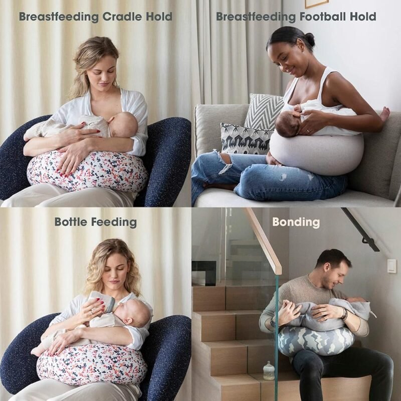 bbhugme Almohada de Lactancia Ajustable para Mamás y Bebés - Imagen 2