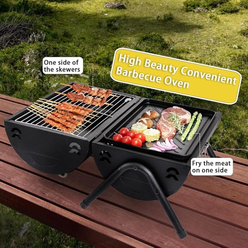 Supernal Parrilla de Carbón Portátil Ideal para Camping y Picnics - Imagen 8