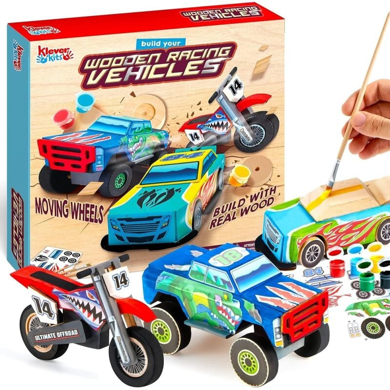 JOYIN Kit de Manualidades para Construir y Pintar Auto de Carreras