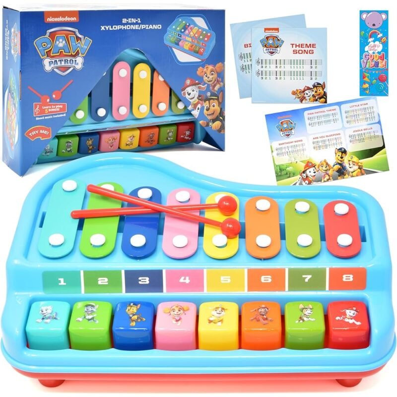 Paw Patrol Juguete de Xilófono Piano 2 en 1 para Bebé