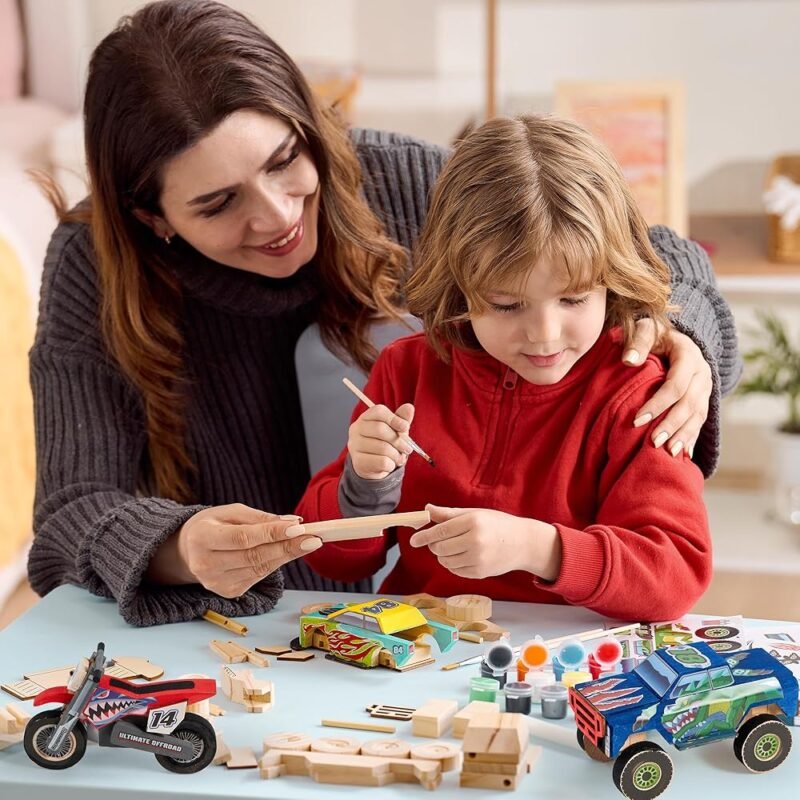 JOYIN Kit de Manualidades para Construir y Pintar Auto de Carreras - Imagen 5