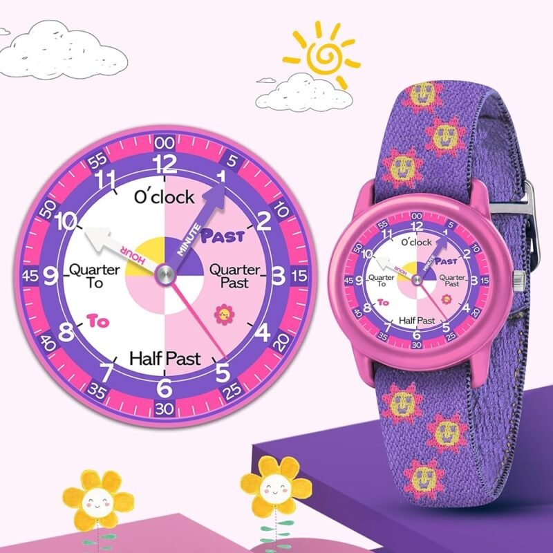 Reloj para Niños con Correa de Tela Elástica Divertido y Aprendido - Imagen 3