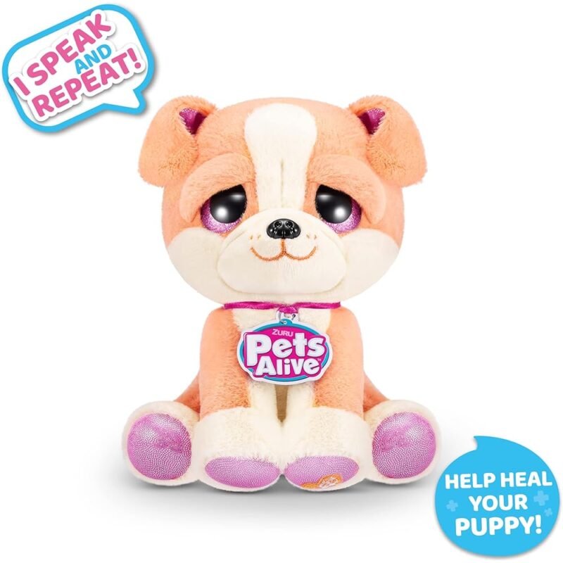 PETS ALIVE Pet Shop Surprise S3 Puppy Rescue Bulldog Peluche Interactivo - Imagen 2