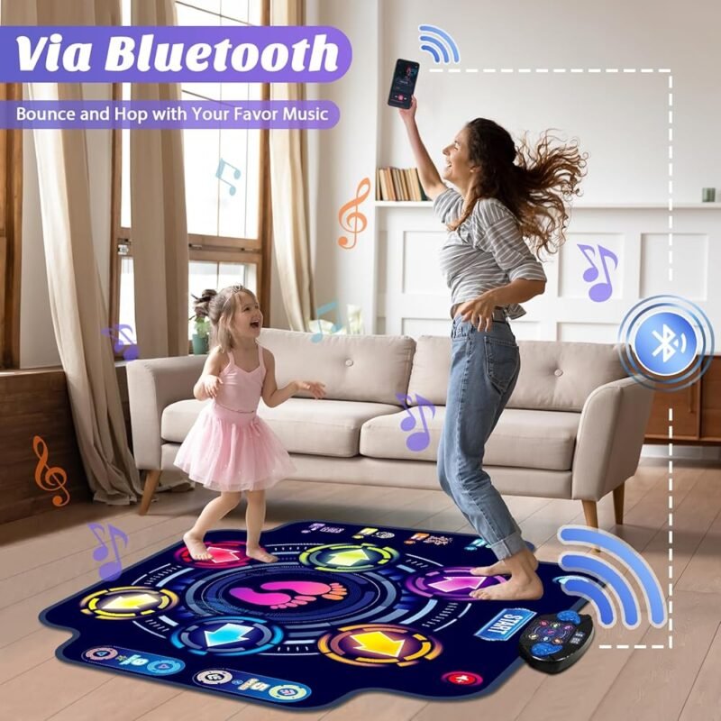 KIZJORYA Alfombrilla de Baile Electrónica Iluminada para Niños - Imagen 6